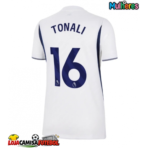 Camisa de Futebol Tottenham Hotspur Sandro Tonali #16 Equipamento Principal Mulheres 2026-27 Manga Curta